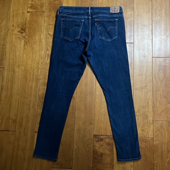 Levi’s 711 Skinny Dark Blue Women's Jeans Size 33 Slim Mid Rise Stretch Classic - Picture 8 of 14